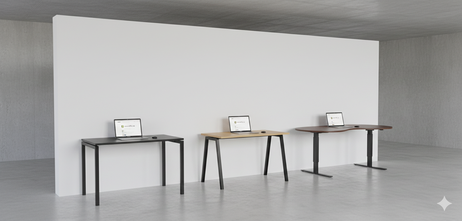 Skrivbord, fast stativ