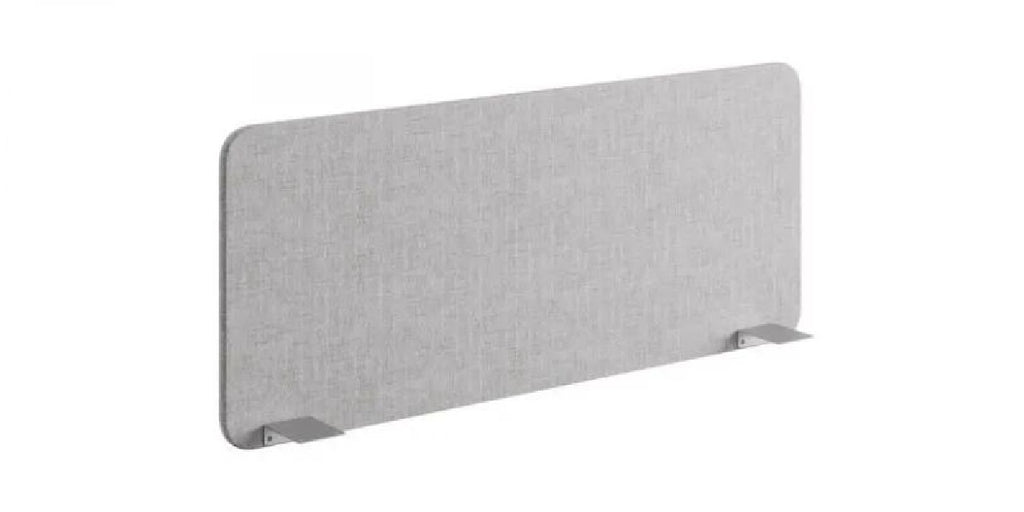 Bordsskärm, tyg, front, basic, grå, Offix