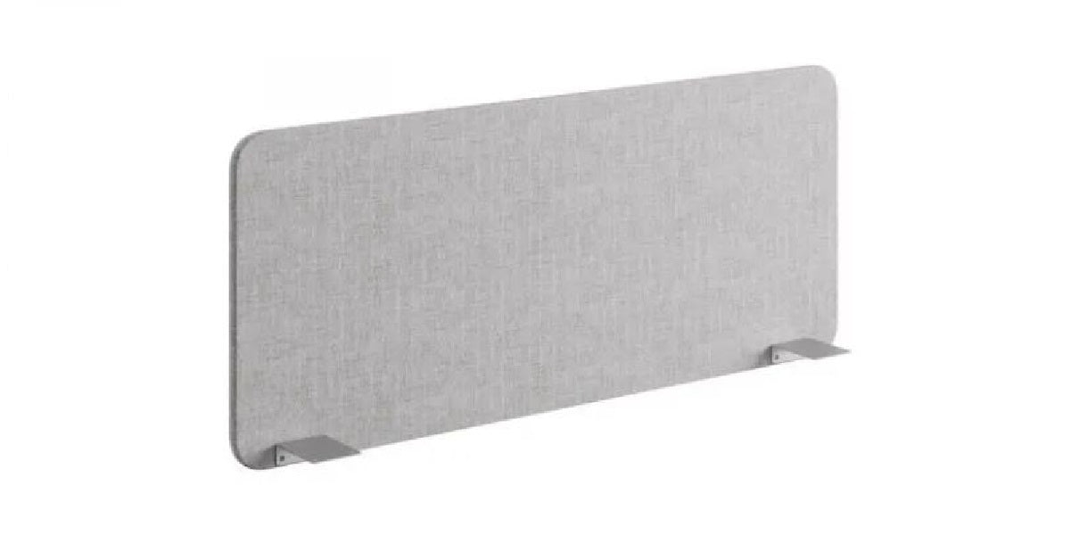 Bordsskärm, tyg, front, basic, grå, Offix