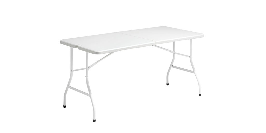 Fällbart bord, vit, rektangulärt, Offix