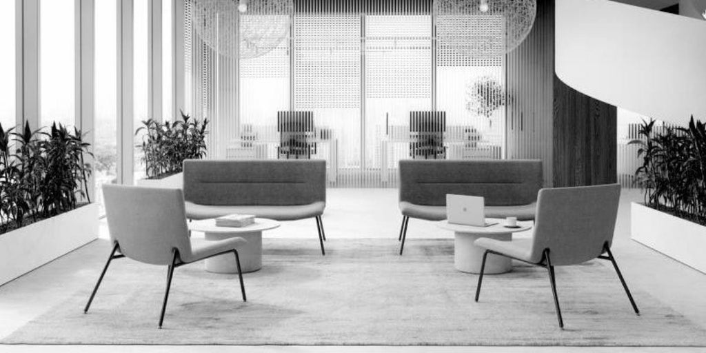 Loungesoffa, Meet, Benstativ stål, Offix