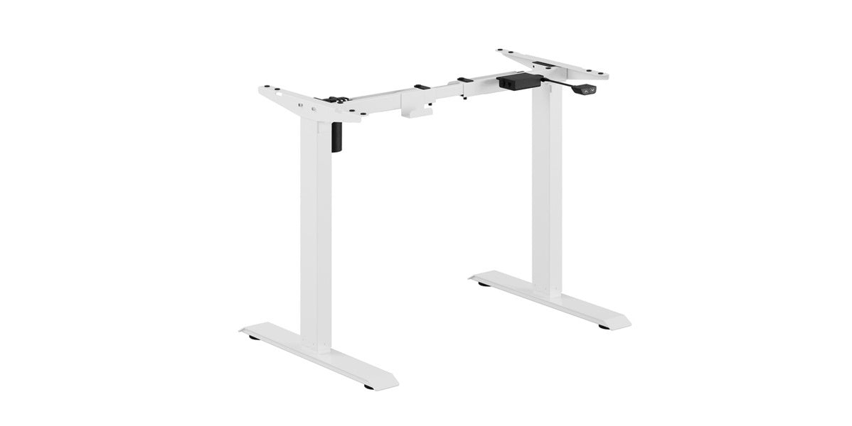 Skrivbord, höj- och sänkbart, Basic, rektangulärt, Sitt&Stå, grå, Offix