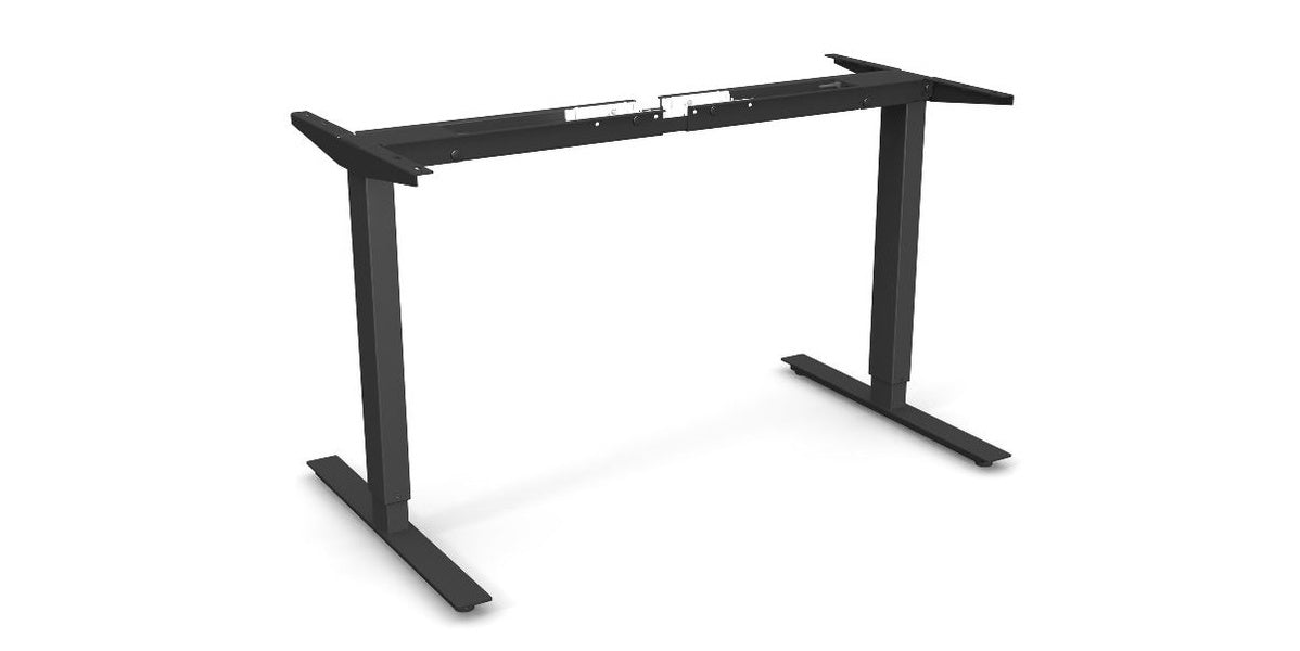 Skrivbord, höj- och sänkbart, rektangulärt, Sitt&Stå, grå, Offix