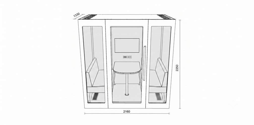 Tysta rum, Zenpodd 4 sit, Offix