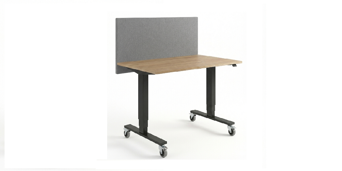 Litet höj- och sänkbart skrivbord, B80-110, ek