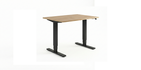 Litet höj- och sänkbart skrivbord, B80-110, ek