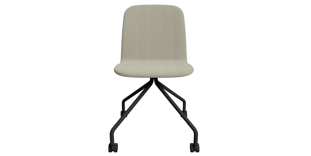 Konferensstol, Lövhult, beige, hjulstativ, Offix