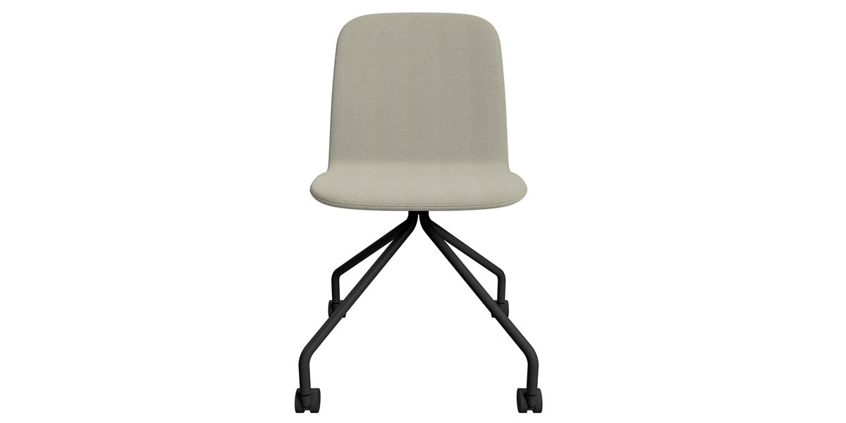 Konferensstol, Lövhult, beige, hjulstativ, Offix