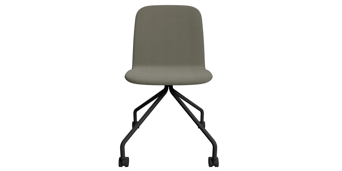 Konferensstol, Lövhult, grå, hjulstativ, Offix