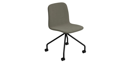 Konferensstol, Lövhult, grå, hjulstativ, Offix