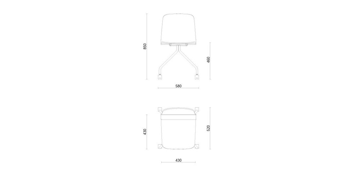 Konferensstol, Lövhult, beige, hjulstativ, Offix