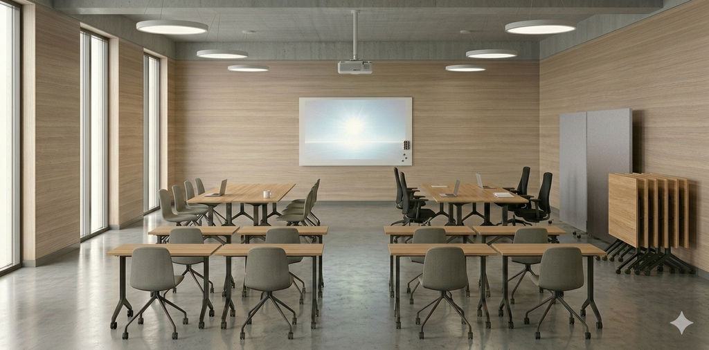 Konferensbord tilt, fällbart, A-stativ, hjul, ek, Offix