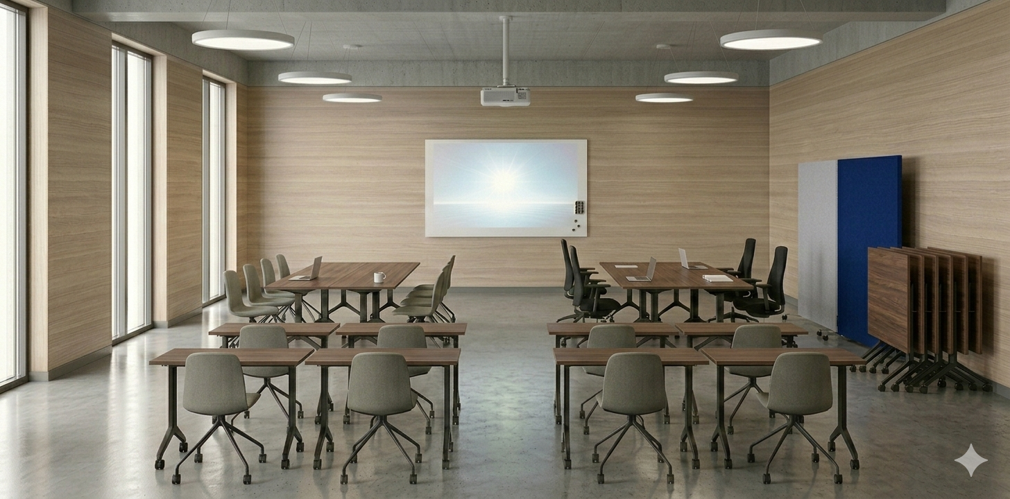 Konferensbord tilt, fällbart, A-stativ, hjul, ask mörk, Offix