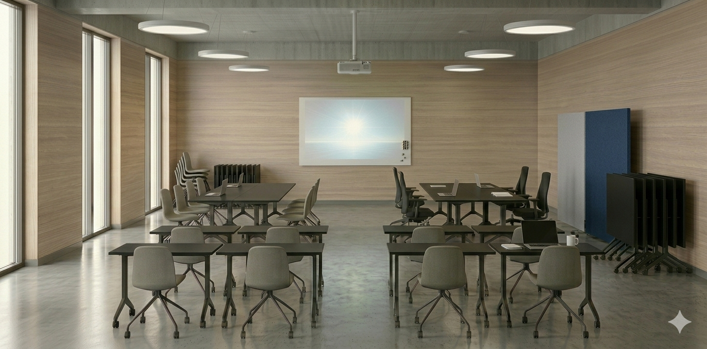 Konferensbord tilt, fällbart, A-stativ, hjul, svart, Offix