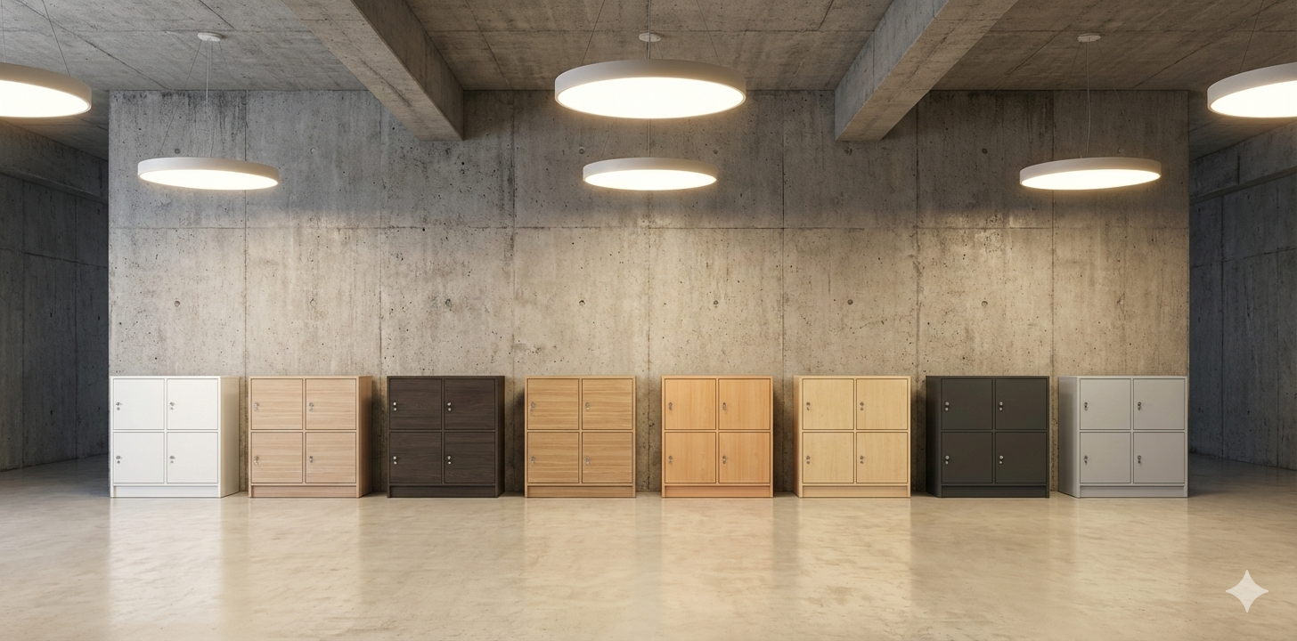 Kontorsskåp, personlig förvaring, 4 fack, vit, Offix