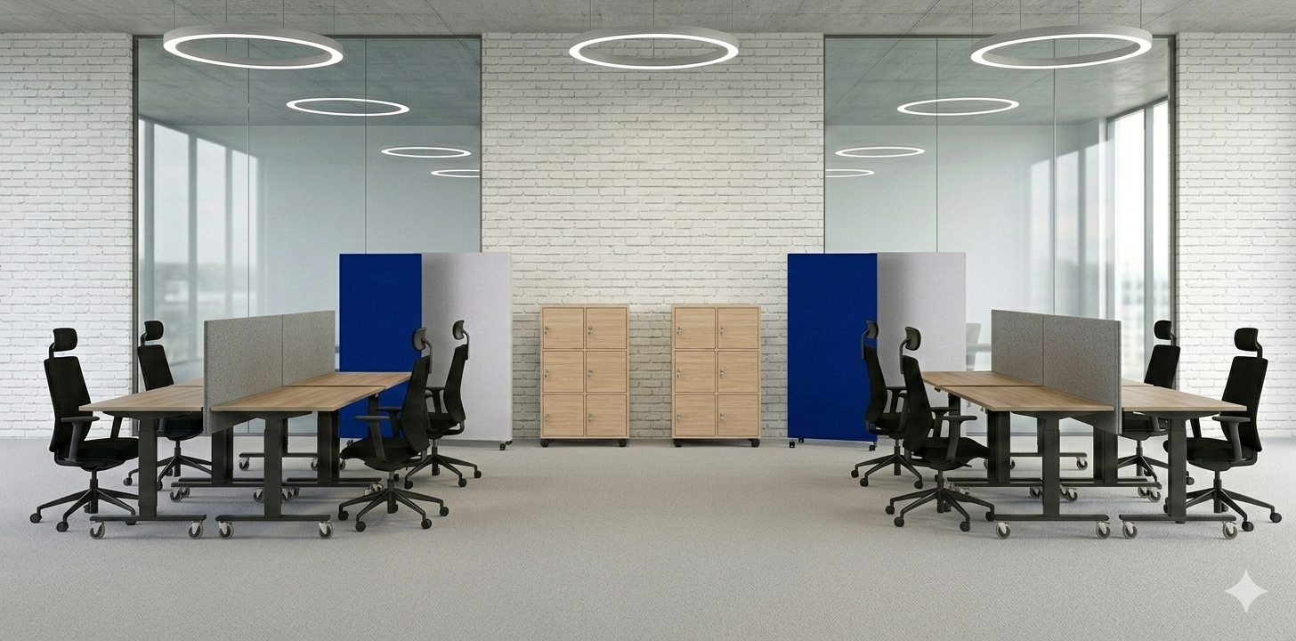 Kontorsskåp, personlig förvaring, 6 fack, ask, Offix