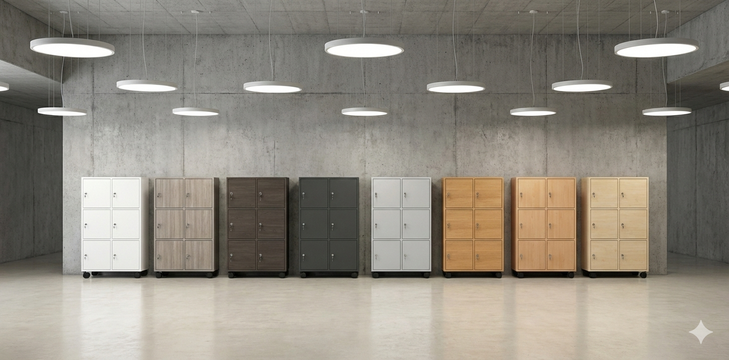 Kontorsskåp, personlig förvaring, 6 fack, ask, Offix