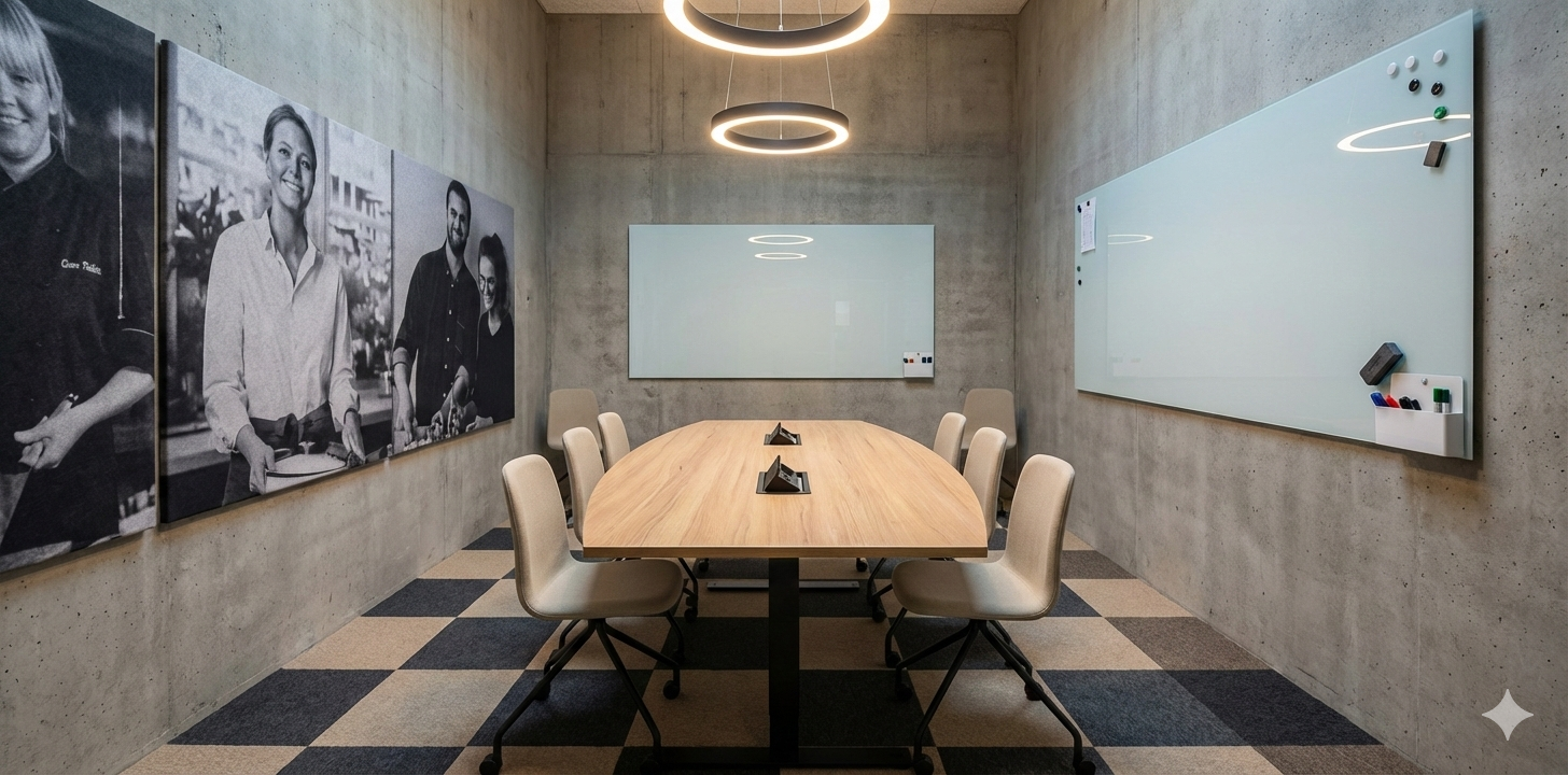 Konferensstol, Lövhult, beige, hjulstativ, Offix