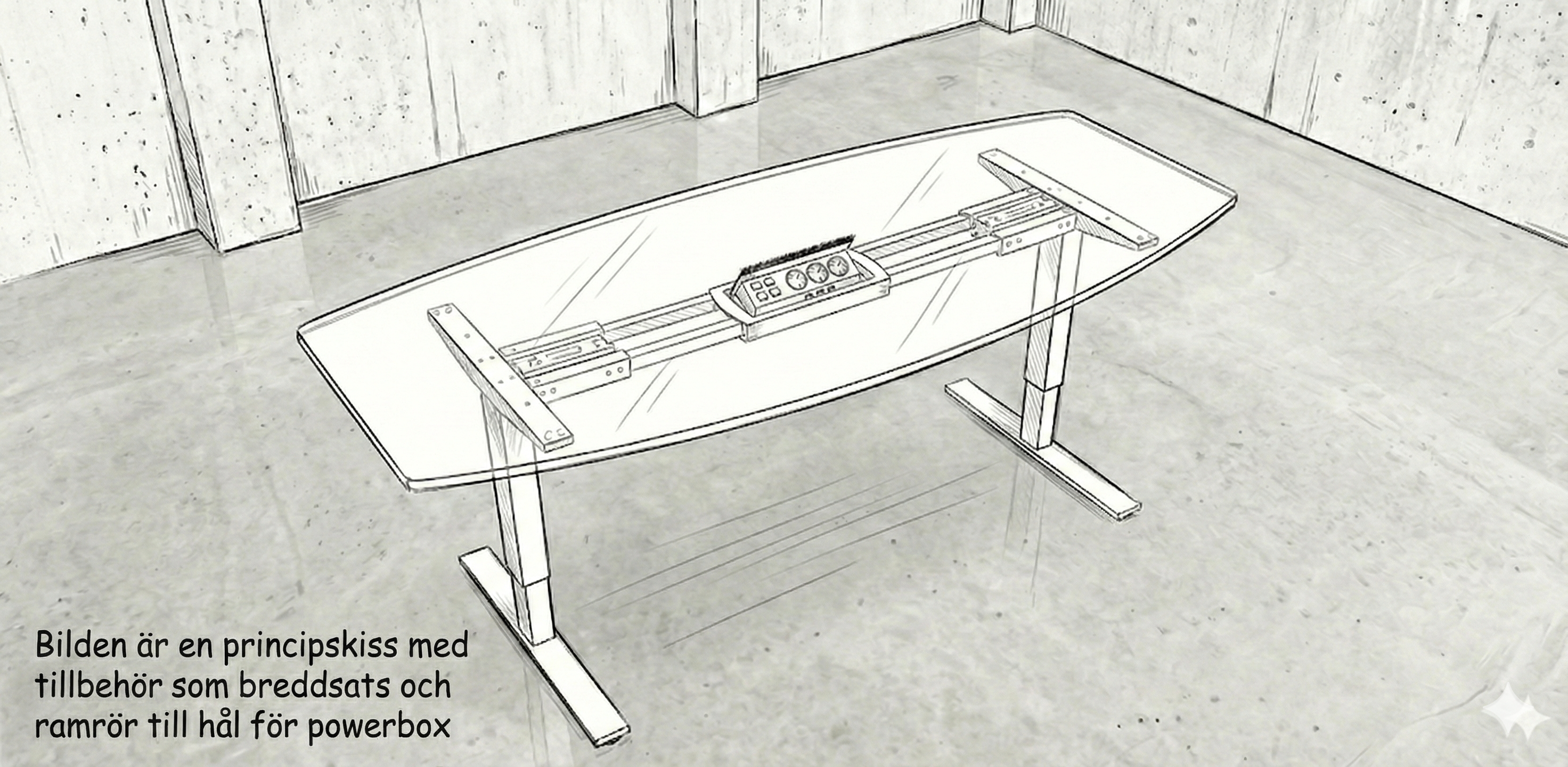 Konferensbord kyrkfönster, 4 platser, valnöt, Offix