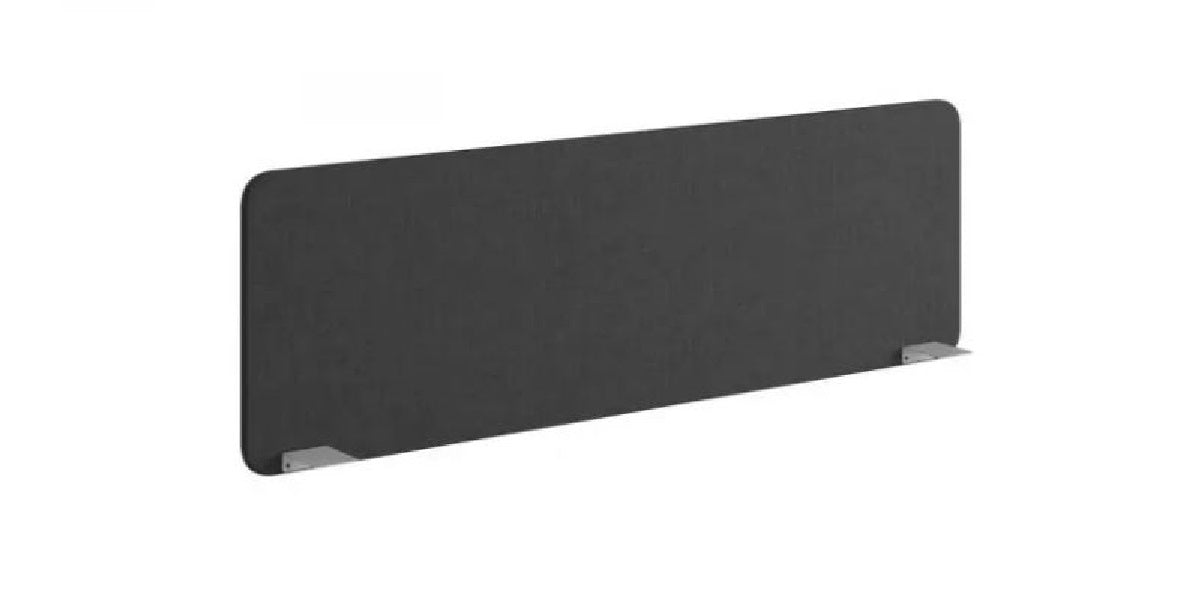 Bordsskärm, tyg, front, basic, svart, Offix