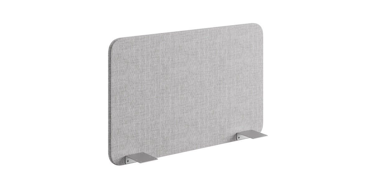 Bordsskärm, grå, tyg, front sida, basic, Offix