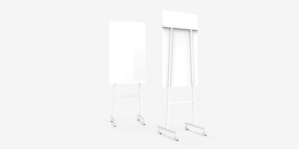 Mobil glasskrivtavla på hjul, Lintex Mono liten, Offix