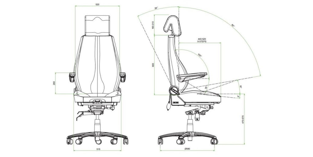 Bevakningsstol 24H, Be-Ge 300 24h, Offix