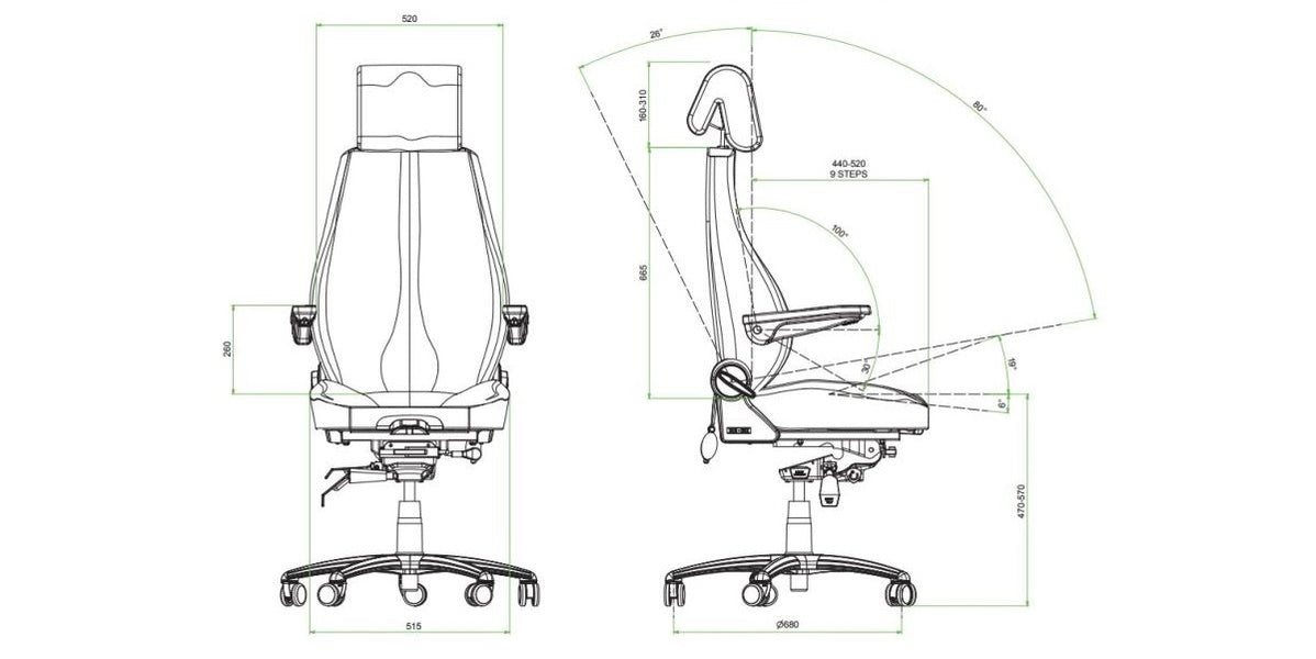 Bevakningsstol 24H, Be-Ge 300 24h, Offix