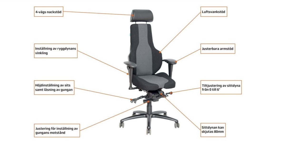 Bevakningsstol 24H, Be-Ge 800 24h, Offix