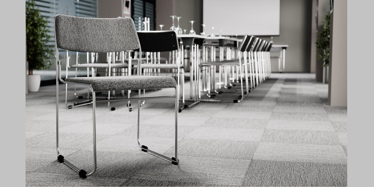 Konferensstol, staplingsbar, grå, Flex 04, Offix