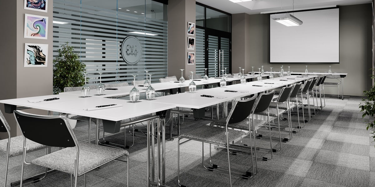 Konferensstol, staplingsbar, grå, Flex 04, Offix