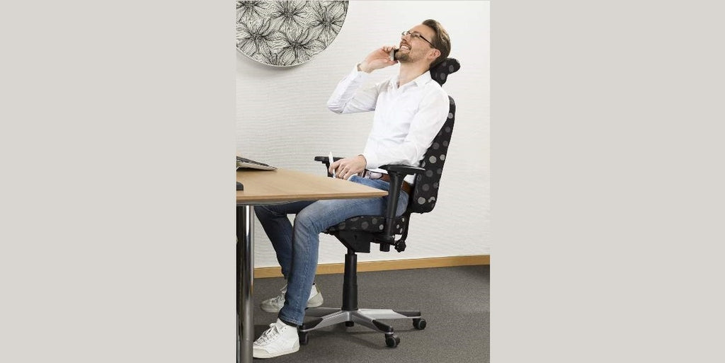 Kontorsstol med nackstöd, 80, svart, Offix