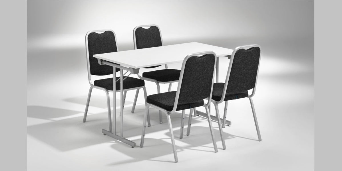 Konferensbord fällbart T-ben, björk, Offix