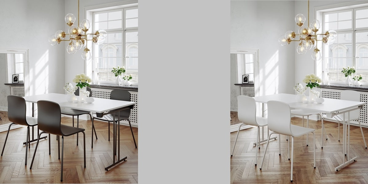 Konferensbord fällbart T-ben, björk, Offix