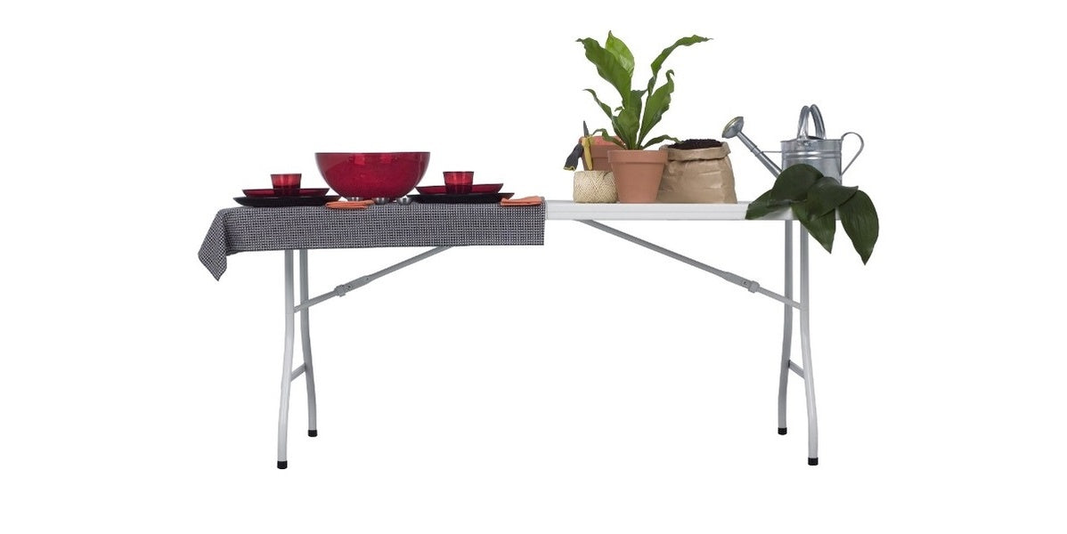 Fällbart bord, vit, rektangulärt, Offix