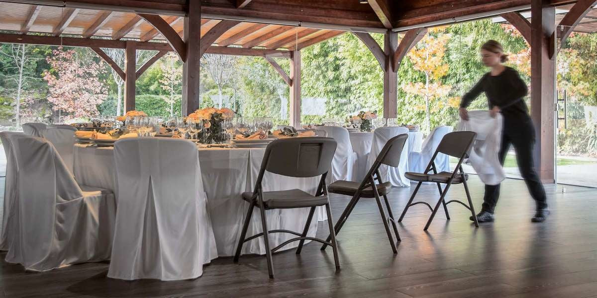 Fällbart bord, rund, Offix