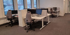Bordsskärm, ljudabsorberande, front 750 tyg, vit, Offix