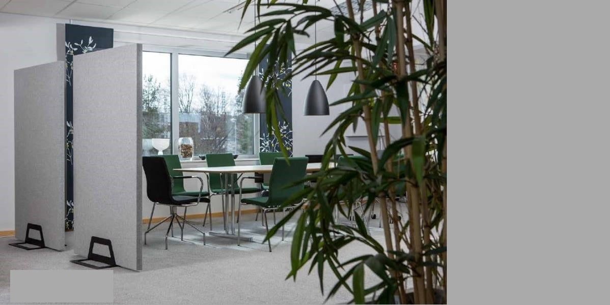 Skärmvägg, ljudabsorberande, tyg, grå, Offix