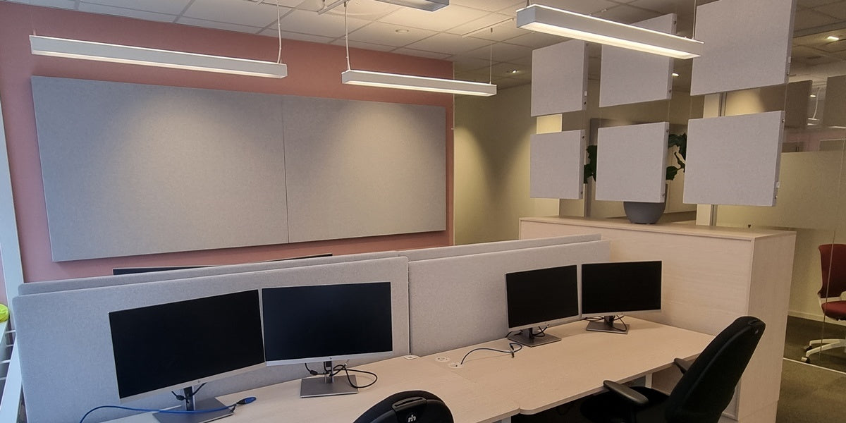 Ljudabsorbent, vägg, tyg, Offix