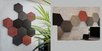 Ljudabsorbent, hexagon 580, vägg, tyg, Offix