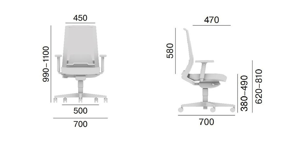 Kontorsstol, Offnet hög, Offix
