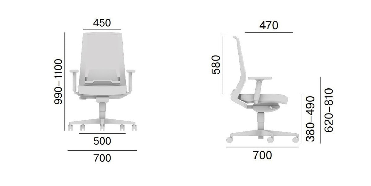 Kontorsstol, Offnet hög, Offix