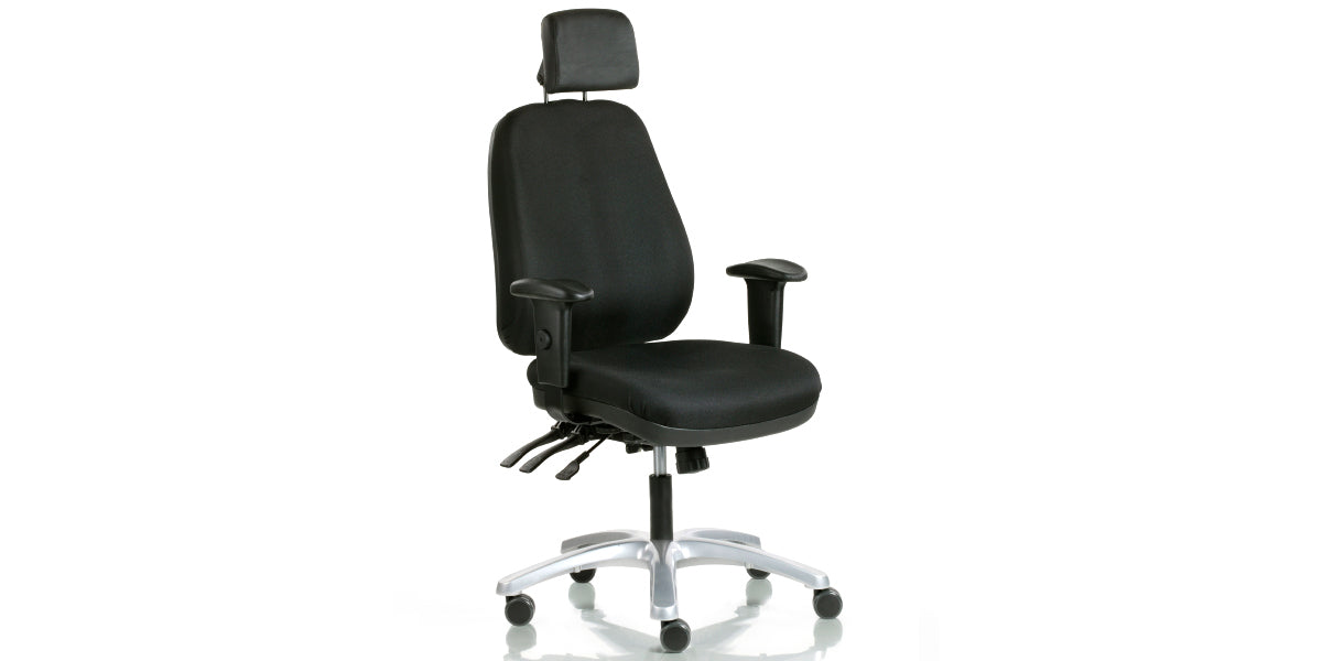 Kontorsstol med nackstöd, 30, svart, Offix