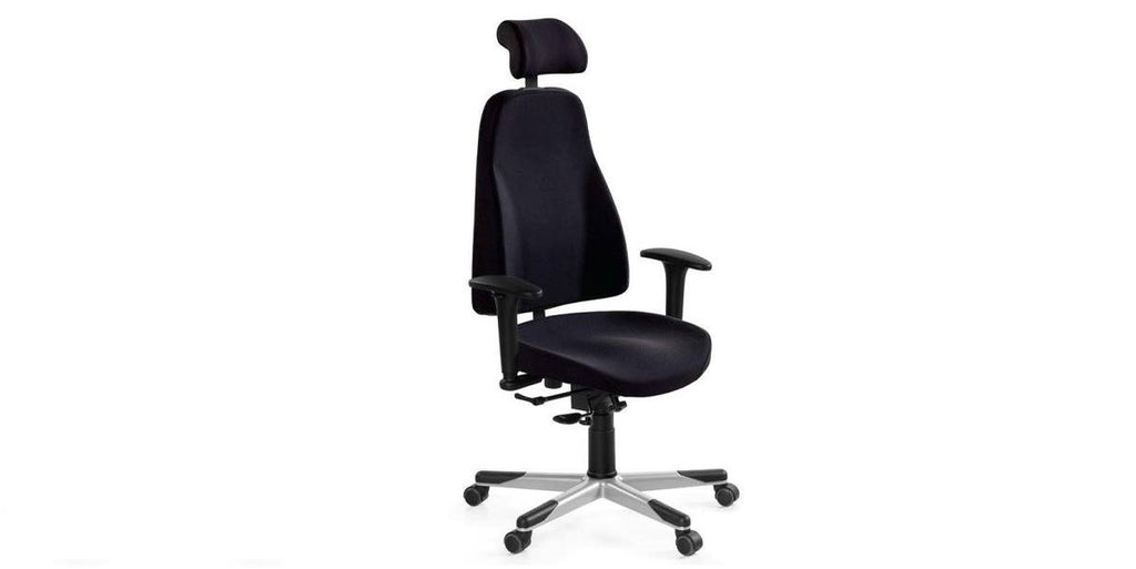 Kontorsstol med nackstöd, 80, svart, Offix