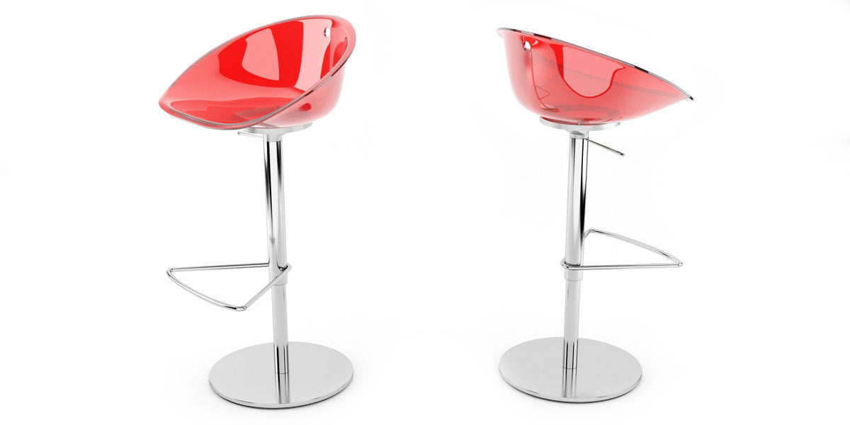 Barstol, Barstol Plexi, transparent röd, Offix