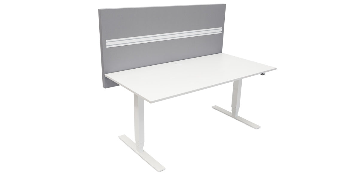 Bordsskärm, ljudabsorberande, front 750 tyg, grå, Offix