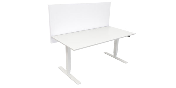 Bordsskärm, ljudabsorberande, front 750 tyg, vit, Offix