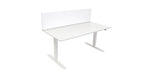 Bordsskärm, ljudabsorberande, topp 450 tyg, vit, Offix
