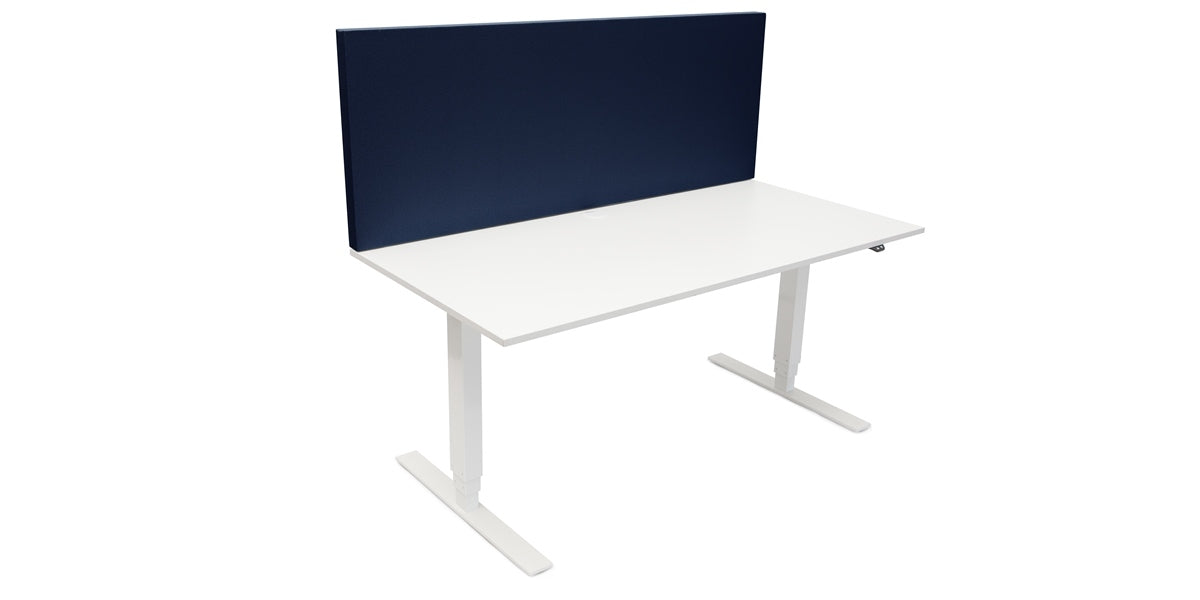 Bordsskärm, ljudabsorberande, topp 600 tyg, marinblå, Offix