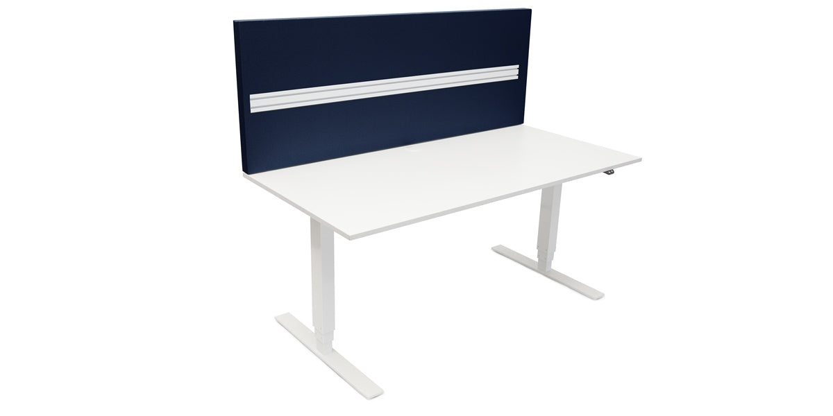 Bordsskärm, ljudabsorberande, topp 600 tyg, marinblå, Offix